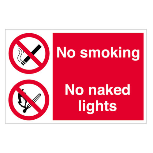 No Smoking, No Naked Lights Sign (10068V)